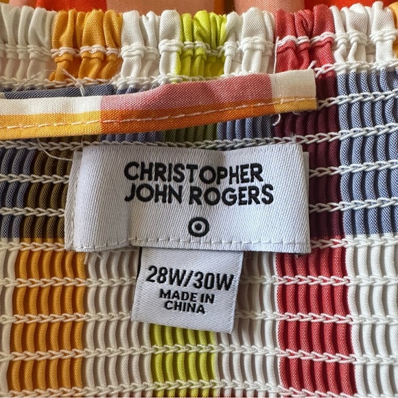 CHRISTOPHER JOHN ROGERS X TARGET MADRAS PLAID FIT & FLARE MIDI DRESS SIZE 28/30 - Picture 10 of 14